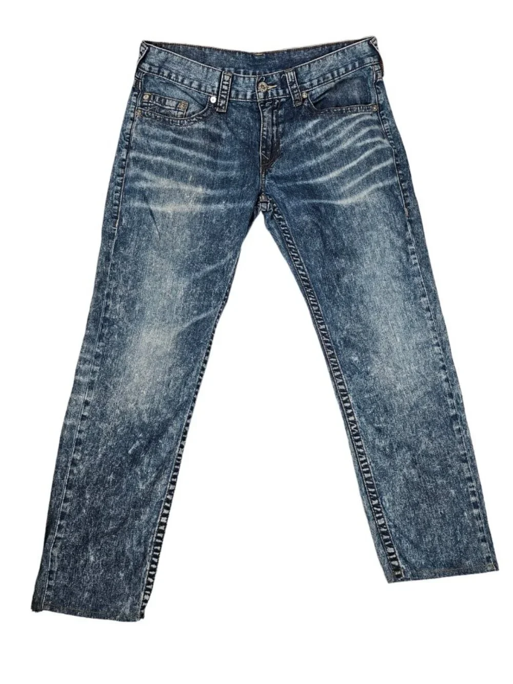 True Religion Mens Skinny Jeans Size 36 Blue Medium Wash Denim